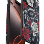 Mey İthalat®  iPhone 14 Pro Max Flower Series Magsafe Kapak - Siyah