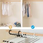 BUFFER®  Hareketli Dolap İçi Pantolon Kravat Şal Askı Sistemi Düzenleyici Katmanlı Askılık Organizer - Görsel 8