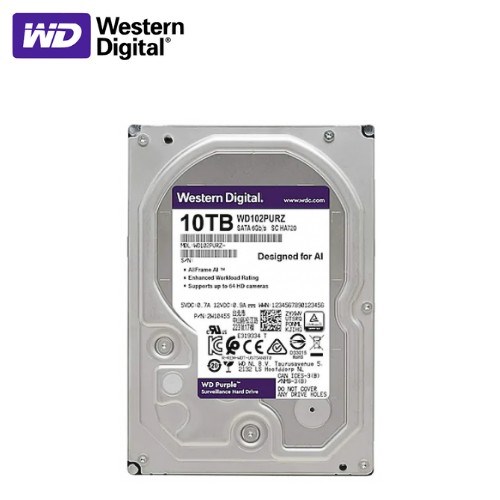 Western Digital Purple WD102PURZ 3.5" 10 TB 7200 RPM SATA 3 HDD