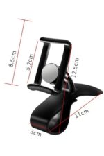 BUFFER® Araç İçi Konsola Takılan Döner Başlıklı Telefon Kıskacı Telefon Tutucu - Görsel 8