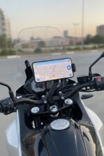 Motosiklet Gidon Telefon Tutucu–360° Döner, Kaymaz Sabitleme Sistemli, Sarsıntı Önleyici Telefon Tutucu Aparat - Görsel 7