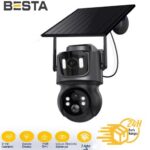 3 MP + 3MP CİFT KAMERALI WİFİ SOLAR KABLOSUZ GÜVENLİK KAMERASI BS-2091