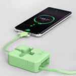 BUFFER® Cep Tipi Telefon Tutuculu Makaralı Uzayıp Kısalabilen 3'ü 1 Arada USB Şarj Kablosu - Görsel 2