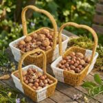 BUFFER® İç İçe Geçebilen 3’lü Çift Renkli Dikdörtgen Formlu Kalp Saplı Plastik Rattan Sepet Seti – Hasır Görünümlü Çok Amaçlı Organizerler - Görsel 3