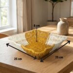 BUFFER® Kare Dalgalı Çift Renkli Plastik Rattan Ekmek ve Meyve Sepeti - Çok Amaçlı Banyo ve Mutfak Düzenleyici - Yıkanabilir Tezgâh Üstü Organizer - Görsel 5