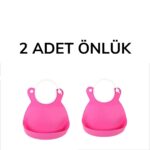 BUFFER® Çocuk Bebek Mama Önlüğü Dökülme Engelleyici Bükülebilir Pembe - Görsel 7
