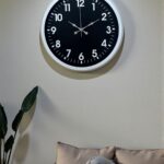 White Pure Kontrast 40 Cm Metal Duvar Saati