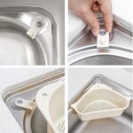 BUFFER® Vantuzlu Üçgen Sebze Meyve  Lavabo Raf Evye Süzgeç Sünger Tutucu Düzenleyici Mutfak Organize - Görsel 6