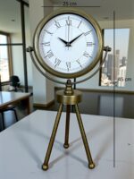 Eskitme Retro Üç Ayaklı Masa Saati - Görsel 5