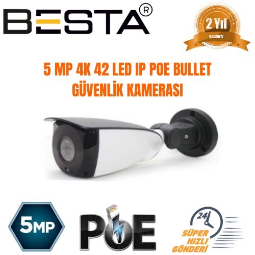 4K 5 MP 1440P 42 IR LED IP POE BULLET GÜVENLİK KAMERASI KD-1436 4K 5 MP 1440P 42 IR LED IP POE BULLET GÜVENLİK KAMERASI KD-1436