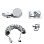 BUFFER® 2 in 1 Spiral Hortumlu Ayarlanabilir Hareketli Banyo Mutfak Lavabo Musluk Duş Başlığı - Görsel 8