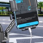BUFFER® Motor,Motosiklet,Bisiklet ,Scooter İçin 360 Derece Dönebilen Dikiz Aynası Versiyonu Telefon Tutucu Aparat - Görsel 5