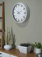 Beyaz Zarafet 40 Cm Metal Duvar Saati - Görsel 3