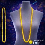 Mey İthalat® Neon Sarı Boncuk Kolye 80 cm – Retro 80’ler 90’lar Parti Aksesuarı - Görsel 3