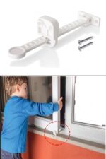 BUFFER® Bebek Çocuk Evcil Hayvan Güvenlik Ayarlanabilir Koruyucu Pencere Havalandırma Kilidi - Görsel 6
