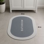BUFFER® Sihirli Süper Su Emici Kaymaz Tabanlı Oval Paspas 40*60 cm - Görsel 4