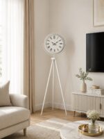 Platin Classic White Roma Tripod Ayaklı Saat
