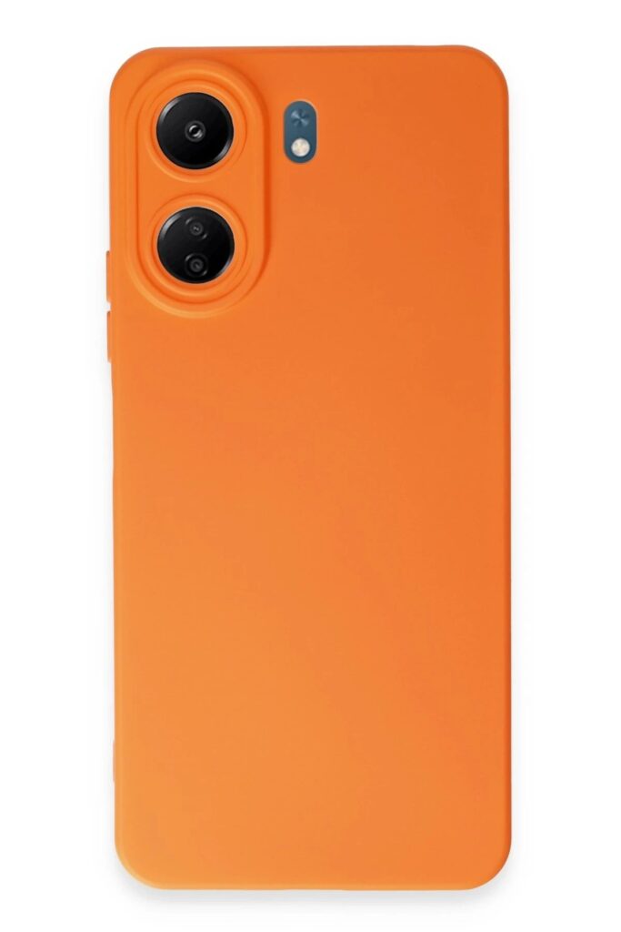 Mey İthalat®   Redmi 13C Kılıf Nano içi Kadife Silikon - Turuncu