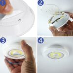 BUFFER® 3lü Uzaktan Kumandalı Pilli Yapışkanlı Kablosuz Led Spot Lambalar - Görsel 8