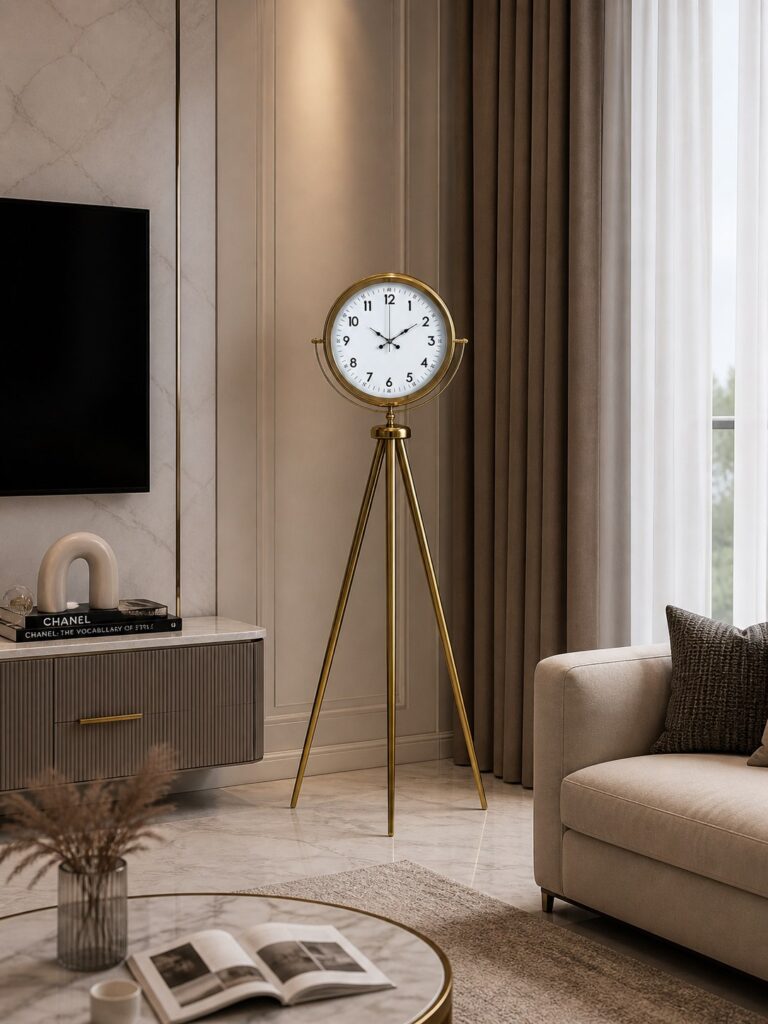 Royal Gold Tripod Ayaklı Dekoratif Saat