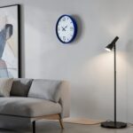 Lacivert Çerçeveli Beyaz Kadran 36 Cm Duvar Saati - Görsel 2
