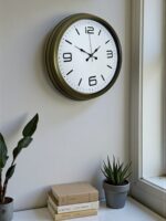 Modern Tasarım Eskitme 40 Cm Metal Duvar Saati - Görsel 3