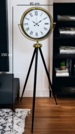 Gold Roma Rakamlı Lüks Tripod Ayaklı Saat - Görsel 5