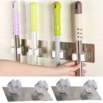 BUFFER® Pratik Organizer 4lü Yapışkanlı Fırça Paspas Mop Fırça Sabitleyici Ergonomik Alet Aparatı