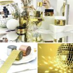 BUFFER®1 Metre Uzunluğunda Gold Renk Aynalı Mozaik Taşlı Dekor Bandı 4 cm x 1 mt - Görsel 4
