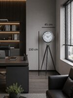 Krom Standart Tripod Ayaklı Saat - Görsel 4