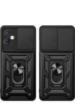 Mey İthalat®  İnfinix Hot 30 5G Kılıf Pars Lens Yüzüklü Silikon - Kırmızı - Görsel 3