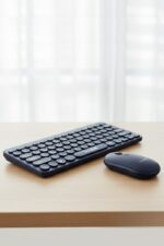 Kablosuz Lacivert Bluetooth Klavye Mouse Seti – Yuvarlak Tuşlu Tasarım, Türkçe Q Dizilim, Taşınabilir, Ev ve Ofis Kullanımına Uygun - Görsel 6