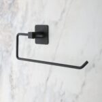 BUFFER® Kendiliğinden Yapışkanlı Siyah Paslanmaz Metal Rulo Havluluk Aparat - Görsel 4