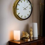 Gold & White Lüks Tasarım 40 Cm Gold Metal Duvar Saati