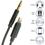 BUFFER® iPhone Lightning Aux Araç Dönüştürücü Ses Kablosu 35 mm Jack Girişli - Görsel 3