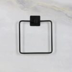 BUFFER® Kendiliğinden Yapışkanlı Siyah Paslanmaz Metal Kare Havluluk - Görsel 2