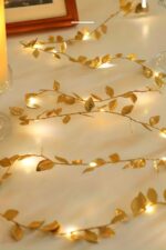 3 Metre Yaldızlı Gold LED Işık – Dekoratif Ortam ve Yılbaşı Aydınlatması - Görsel 6