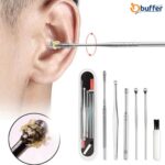 BUFFER® 6 Parça Paslanmaz Çelik Kulak Balmumu Toplayıcı Çıkarıcı Temizleyici Bakımı Çubuk Seti - Görsel 5