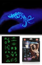 BUFFER® Kanserojen Madde İçermeyen Geçici Fosforlu Dövme Sticker Seti - Görsel 2