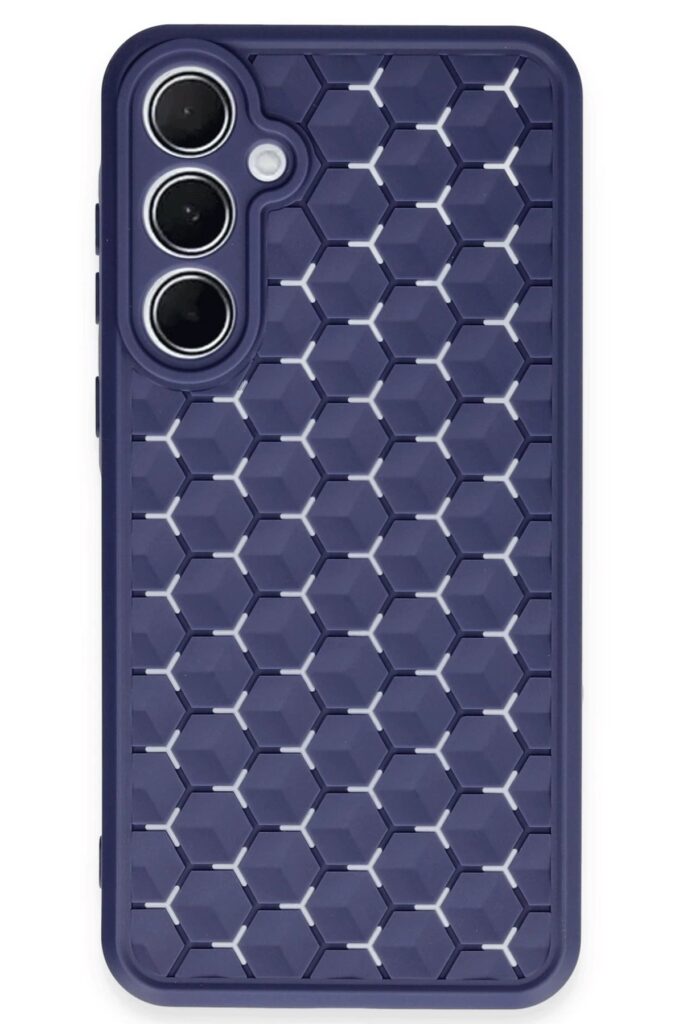 Mey İthalat®  Samsung Galaxy A55 5G Kılıf Petek Silikon Kapak - Lacivert