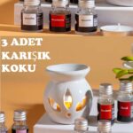 Sonx 3 lü Aromaterapi Uçucu Yağ Seti ve Seramik Buhurdanlık - Rahatlatıcı Oda Kokusu & Spa Deneyimi