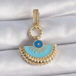 Mey İthalat® Pirinç Gold Renk Nazar Boncuklu Ajda Charm