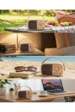 Nostaljik Retro Bluetooth Hoparlör FM Radyo ve USB Girişli Yüksek Ses Kaliteli Taşınabilir speaker - Görsel 4