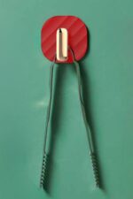 BUFFER® 2li Yapışkanlı Retro Askılık Dolap Kapak Kulpu Kırmızı - Görsel 6