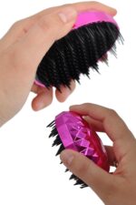 BUFFER® Neon Pembe Düzleştirici Tarak Geniş AralıklıHer Saç Tipine Uygun Fırçalı Saç Düzleştirici - Görsel 7