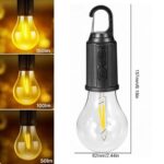 BUFFER® Şarj Olabilen 3 Farklı Mod LED'li Kendiliğinden Asma Kancalı Kamp,Dış Cephe Lambası - Görsel 5