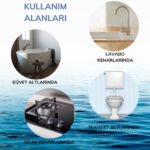 BUFFER® Gri Su Sızdırmaz  Banyo Mutfak Lavabo Küvet İzolasyon Şerit Bant - Görsel 5
