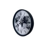 Siyah 36 Cm Desenli Dekoratif Duvar Saati - Görsel 2