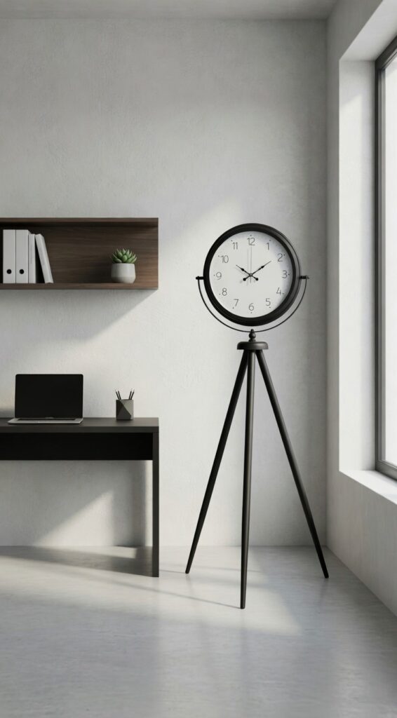 Pure Black Tripod Ayaklı Saat