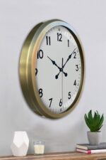 52 cm Eskitme Metal Dekoratif Duvar Saati - Görsel 4